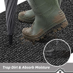 BEQHAUSE Dirt Trapper Door Mat 36" x 60", Non-Slip Washable Doormats Entrance - Image 3