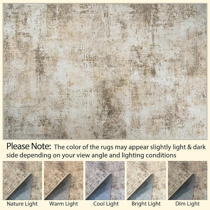 Washable Rug 6x9 Area Rugs: Soft Large Living Room Rug - Image 9