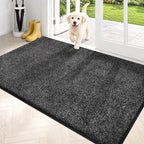 PURRUGS Dirt Trapping Door Mat 34" x 59", Non-Slip Machine Washable Entryway Rug by PURRUGS