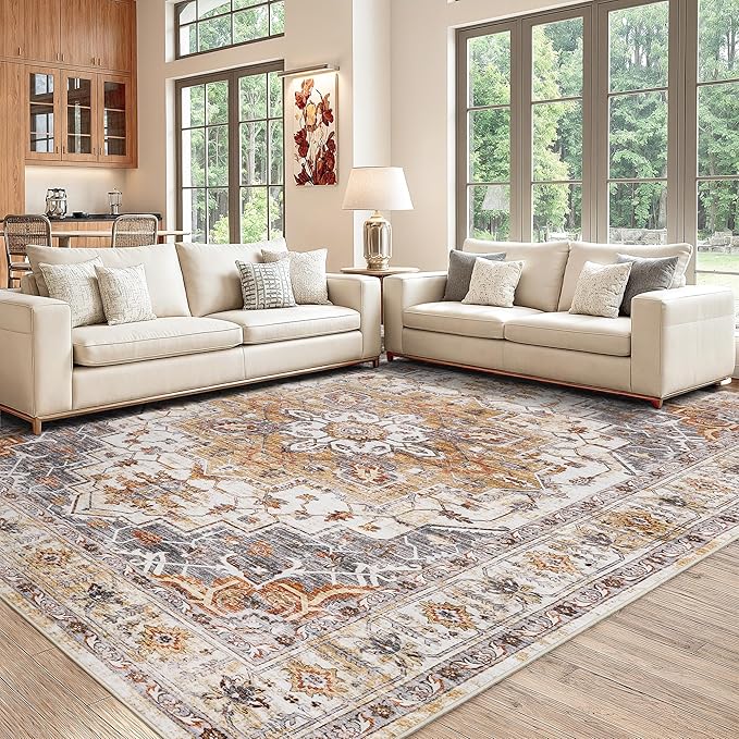 befbee Washable Area Rug 8x10, Large Soft Rugs by Befbee