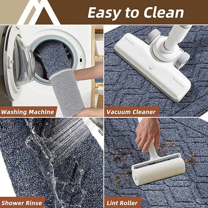 COSY HOMEER Kitchen Rugs Sets 2PCS, Non-Slip Washable Kitchen Mats - Image 6