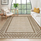 Small Bedroom Area Rug 3x5 Checkered Area Rug - Image 8