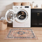 Washable 2x3 Small Area Rug: Vintage Indoor Soft Non Slip Door Mat Stain - Image 2