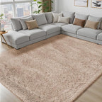 8x10 Area Rugs for Living Room Bedroom: Camel Soft Fluffy Shag Upgrade Non-Slip - Image 7