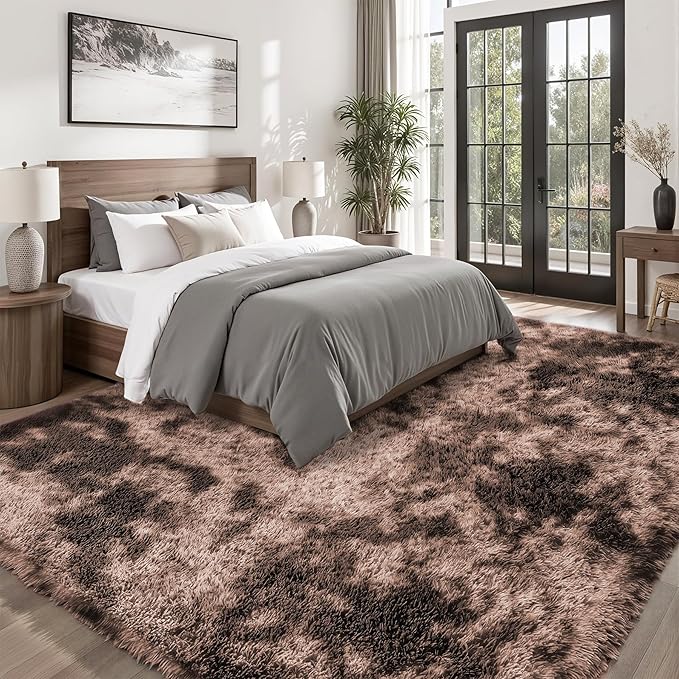 8x10 Area Rugs for Living Room Bedroom:Soft Fluffy Shag Upgrade Non-Slip High - Image 2