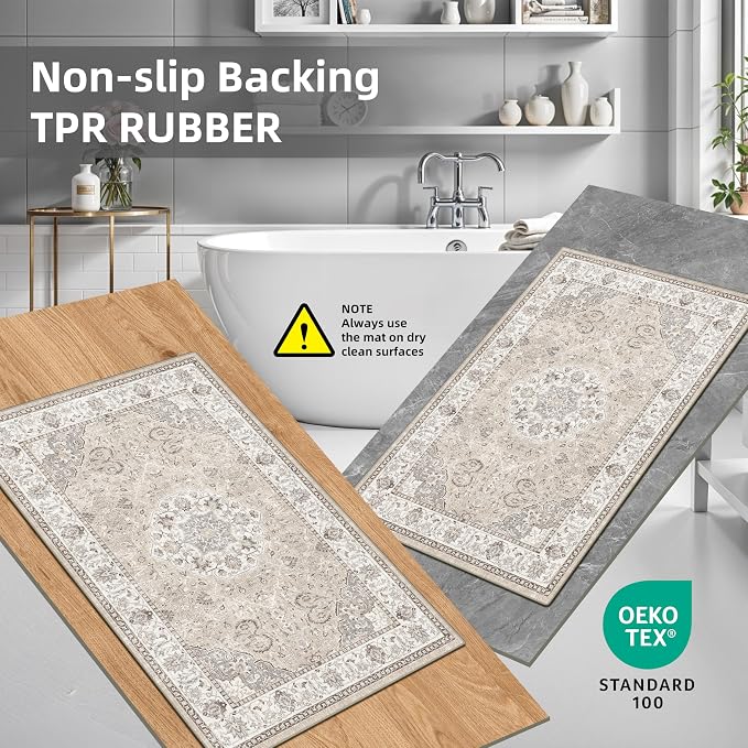 2-Piece Kitchen Runner Rug Set: Washable Non-Slip Floor Mats - Image 6