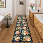 DUKINO 2x8 Washable Runner Rug, Lightweight Soft Floral Hallway Rug Runner - Image 4