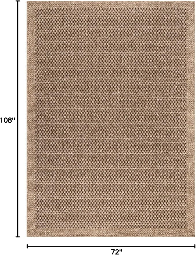 CAMILSON Easy Jute Rug 6x9, Indoor Outdoor Natural Color Fiber Area Rugs - Image 2