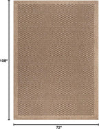 CAMILSON Easy Jute Rug 6x9, Indoor Outdoor Natural Color Fiber Area Rugs - Image 2