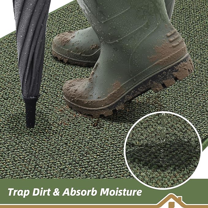 BEQHAUSE Dirt Trapper Door Mat 36" x 60", Non-Slip Washable Doormats Entrance - Image 3