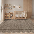GarveeHome Scalloped Living Room Rug 5x7 Area Rug Washable Area Rug - Image 2