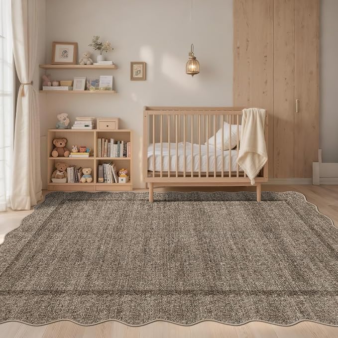 GarveeHome Scalloped Living Room Rug 5x7 Area Rug Washable Area Rug - Image 2