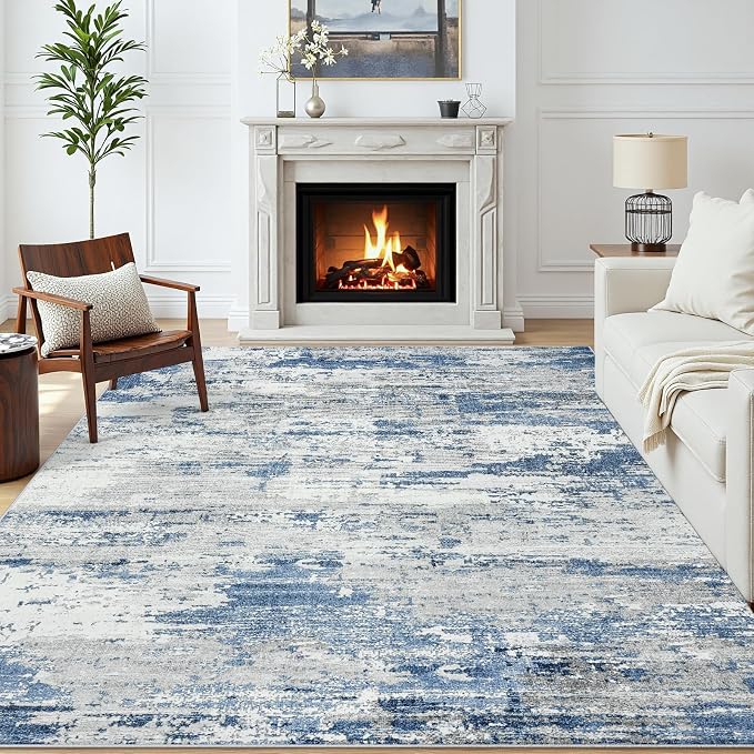 Area Rugs 5x7 Living Room: Large Soft Washable Rug Modern Abstract Anti-Skid - Image 2