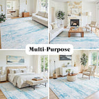 10x12 Area Rugs Washable Rug: Anti-Skid Abstract Modern Living Room Rug Soft - Image 3