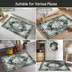 Moynesa Washable 2x3 Entryway Rug Small Front Door Mat, Distressed Low Pile - Image 6