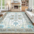 Farmhouse 9x12 Area Rugs for Living Room, Machine Washable Non Slip Carpet by Carpelux