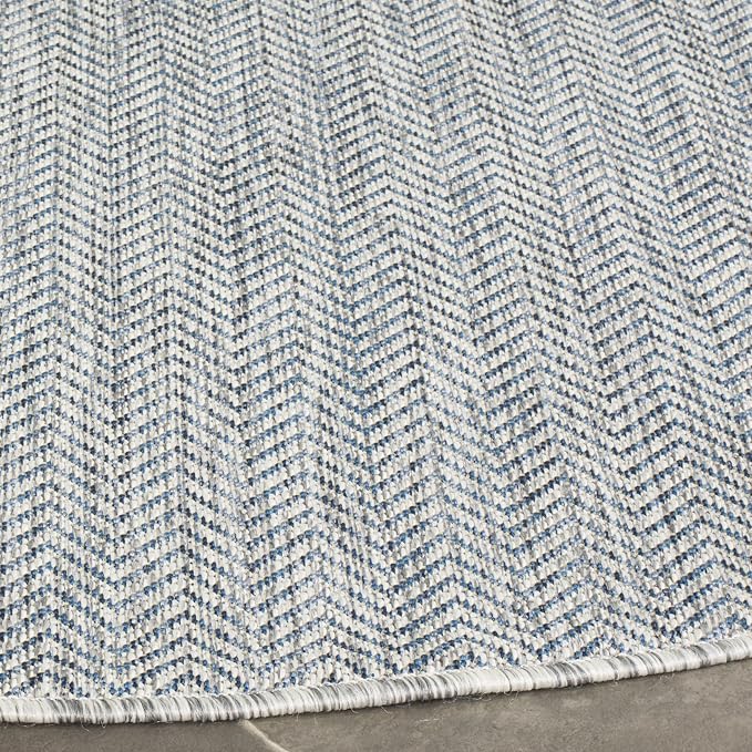 SAFAVIEH Outdoor Round Rug 9' - Image 4