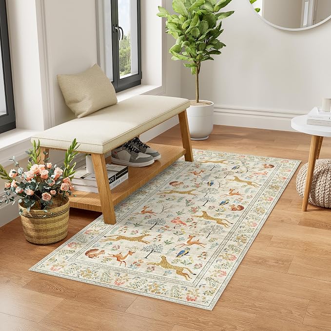 DUKINO 2x4 Rug for Hallway, Washable Kitchen Runner Rug - Image 3