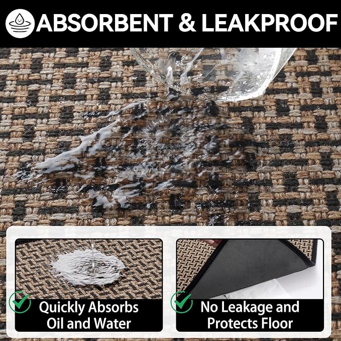 YDKGL Door Mat 17"x30", Dirt Resistant and Absorbent, Non-Slip Rubber Backing - Image 7