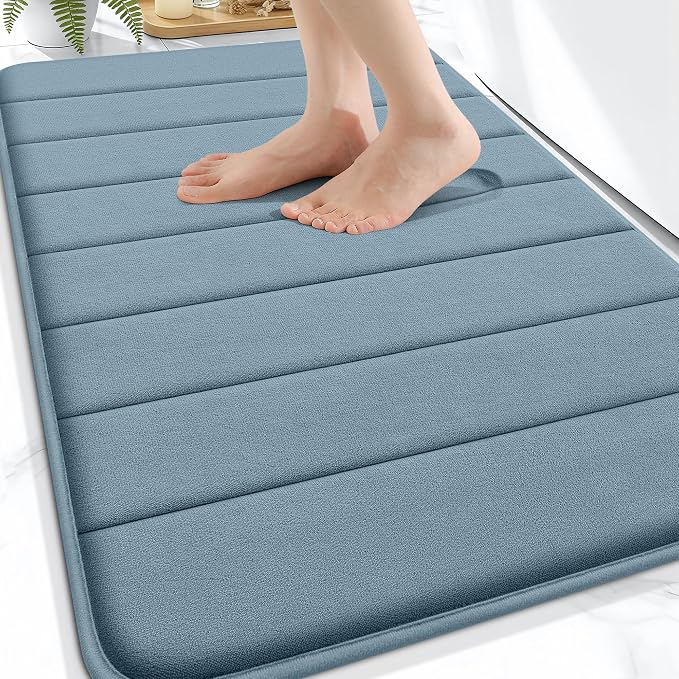OLANLY Memory Foam Bath Mat 34x21, Super Soft Absorbent Bathroom Rugs, Quick Dry by OLANLY