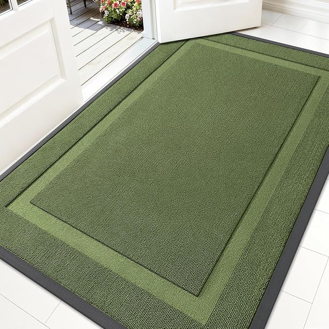 OLANLY Front Door Mat Indoor Outdoor Entrance, Waterproof All-Season, by OLANLY
