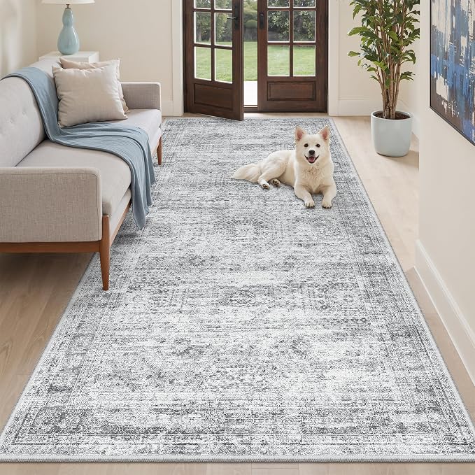 Soalmost Hallway Runner Rug 4x8 Wide: Washable Thin Runners by Soalmost