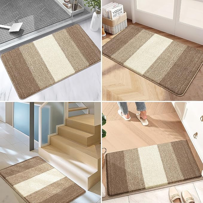 Kitinjoy Indoor Outdoor Door Mat, 32x20 Non-Slip Absorbent Dirt Trapper - Image 6