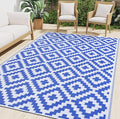 Smiry Waterproof Outdoor Rug 9x12 ft, Reversible Plastic Straw Patio Camping by Smiry