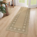 LIVEBOX Scalloped Easy Jute Diamond Rug by LIVEBOX
