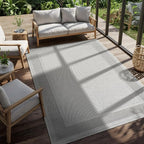CAMILSON Easy Jute Rug 5x7, Indoor Outdoor Off-White Color Fiber Area Rugs - Image 9