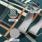 Terrug Plaid Area Rug for Living Room, Soft Low Pile Stain Resistance Abstract - Image 6