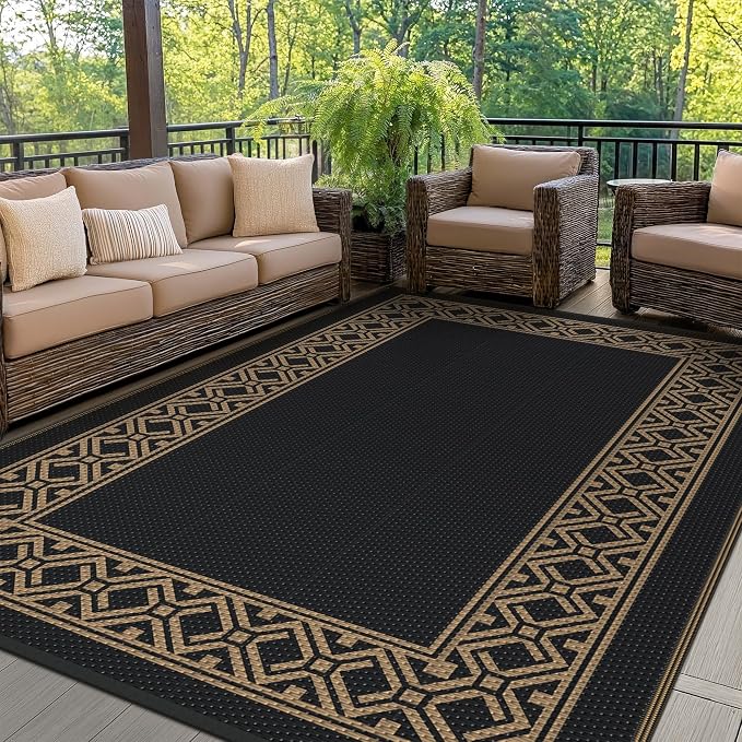 GENIMO Outdoor Rug Waterproof for Patio Decor, Outside Area Mat for Rv by GENIMO