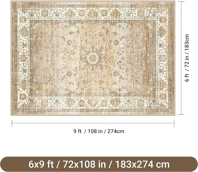 befbee 6x9 Area Rugs for Living Room - Image 2
