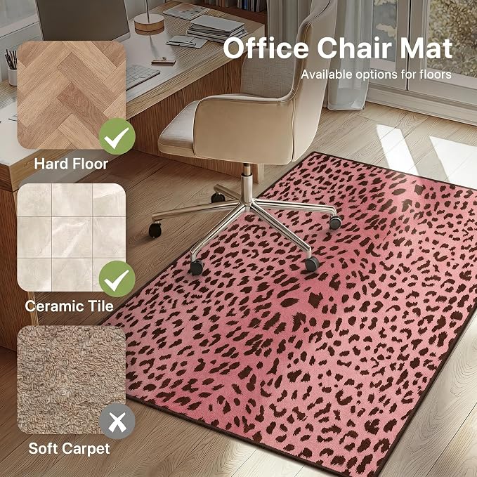 48"x60" Office Chair Mat for Hardwood Tile Floor, Under Desk Carpet Protector - Image 3