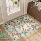 DUKINO 2x3 Entryway Rug, Floral Washable Indoor Door Mat - Image 3