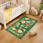 DUKINO 2x4 Rug for Entryway, Washable Kitchen Floral Runner Rug - Image 3