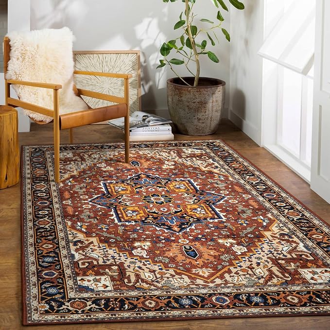 Moynesa Ultra-Thin Washable Oriental Area Rug by Moynesa