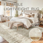 Soalmost Abstract Rug 8x10 Large Living Room Rugs Neutral Modern Washable Area - Image 8