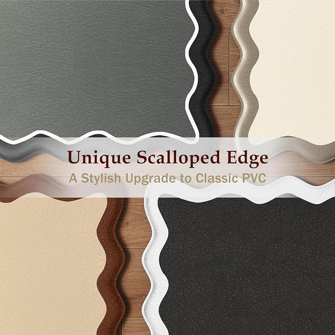 Arenarug Scalloped Kitchen Mats Rugs Sets of 2 Cushioned Anti Fatigue Floor Mat - Image 3