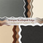 Arenarug Scalloped Kitchen Mats Rugs Sets of 2 Cushioned Anti Fatigue Floor Mat - Image 3