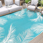 Pauwer Waterproof Outdoor Rug 6x9, Reversible Plastic Straw Patio Camping Rug - Image 5