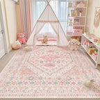 zesthome 8x10 Area Rugs for Girls Bedroom, Non-Slip Backing Washable Rugs by Zesthome
