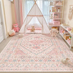 zesthome 10x12 Area Rugs for Girls Bedroom, Low Pile Machine Washable Rugs - Image 4