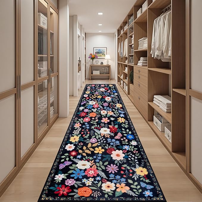 Runner Rug for Entryway: 2.6x14 Kitchen Rugs Non Slip Washable Ultra-Thin Soft - Image 5
