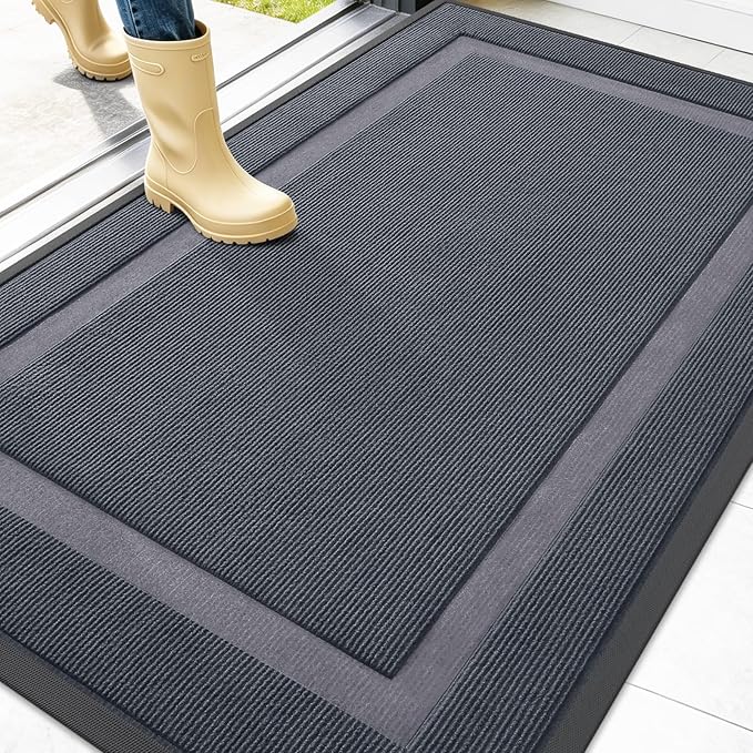 OLANLY Front Door Mat Indoor Outdoor Entrance, Waterproof All-Season, by OLANLY