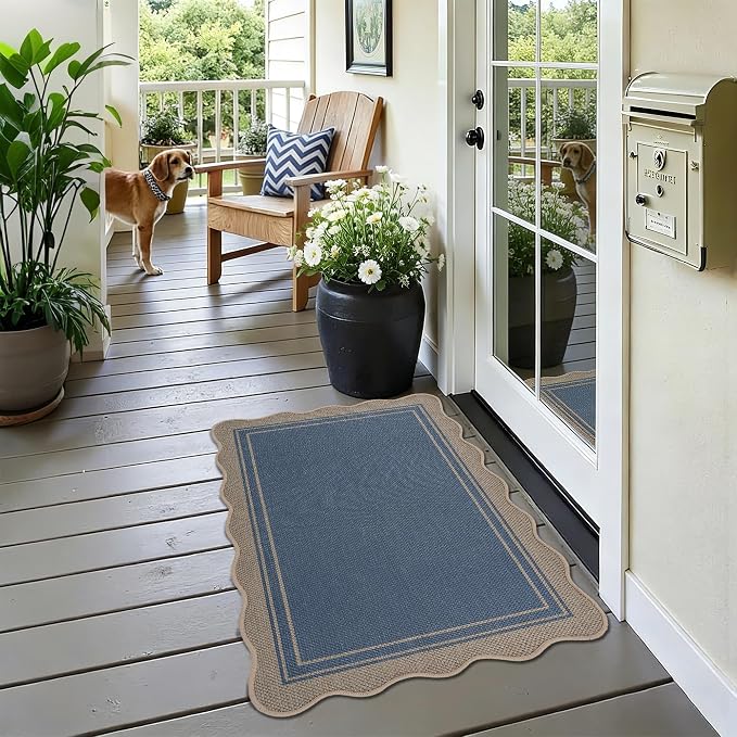 Easy Jute Kitchen Rug 2x3 Front Door Mat Washable Non Slip Entryway Rug - Image 8