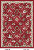 3-Piece Plaid Christmas Decorations Kitchen Rugs Set: Washable Non-Slip Kitchen by BYYVOORugsforYourHome