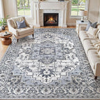 10x14 Area Rugs Living Room: Washable Vintage Rug Large Non-Slip Stain by JessibouAreaRug