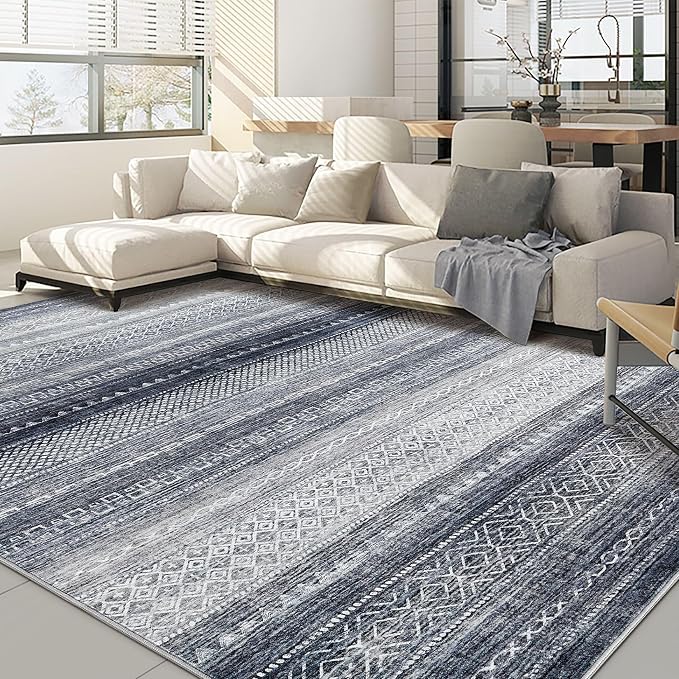 Nakagishi 12x15 Area Rug Living Room: Washable Boho Large Neutral Modern Soft by NakagishiAreaRug