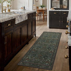 GENIMO Floral Washable Runner Rug 2’6”x6’, Non-Slip Long Hallway Carpet - Image 4